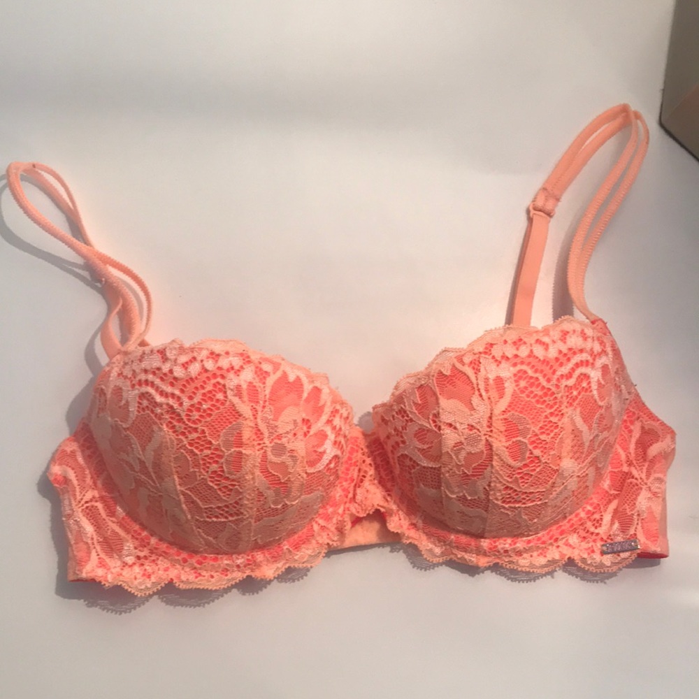 Neon orange  PINK Date bra